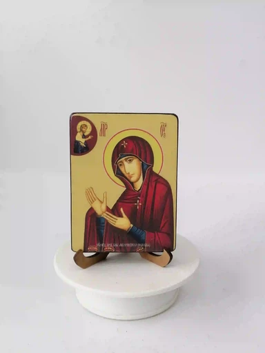 Ножевая икона Божьей матери (Махериотисса), 15x20x1,8 см, арт Ид3539