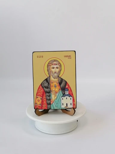 Святой князь Владислав Сербский, 9x12x3 см, арт Ид3885 Святой князь Владислав Сербский, 9x12x3 см, арт Ид3885