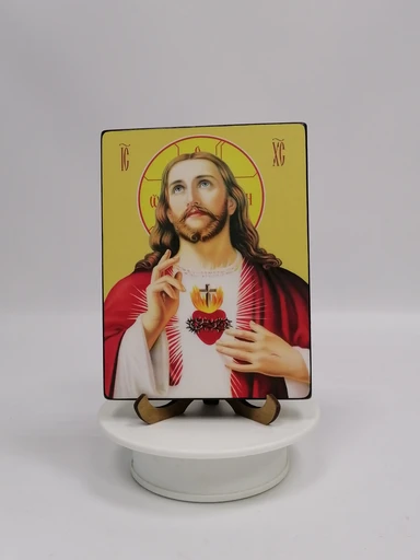 Святое Сердце Иисуса, 12x16x3 см, арт Ид3257 Святое Сердце Иисуса, 12x16x3 см, арт Ид3257
