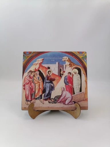 Воскрешение праведного Лазаря, 18x20x1,8 см, арт Ик19020