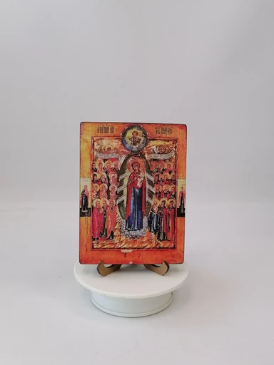 Пресвятая Богородица Всех Скорбящих Радость Харбинская, 12x16x1,8 см, арт И532