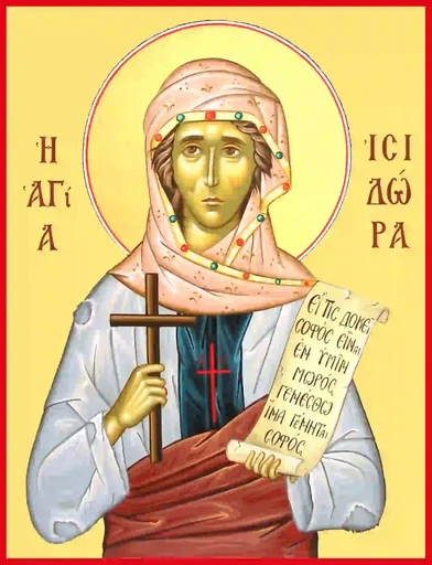 Исидора Тавенская, юродивая, 12x16x3 см, арт А1138