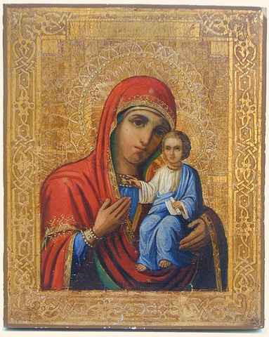 Иверская БМ 19в, 12x16x3 см, арт А4296