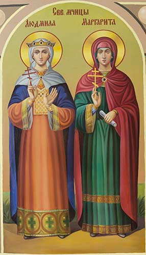 Людмила и Маргарита, мцц., 30x40x4 см, арт Ик24356