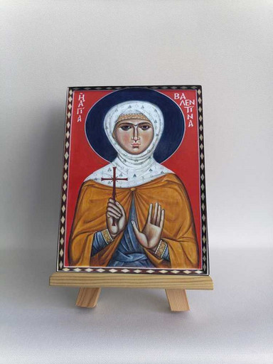 Мученица Валентина. Россия. 1990-е гг, 12x16x1,8 см, арт Б0238