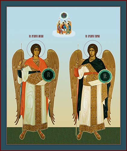 Михаил и Гавриил, архангелы, 12x16x3 см, арт Ик19640