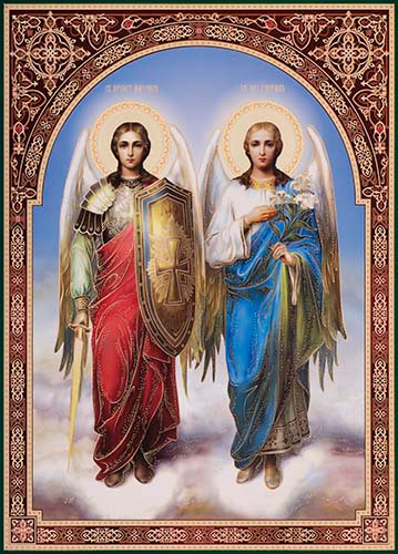 Михаил и Гавриил, архангелы, 15x20 см, арт Ик19641