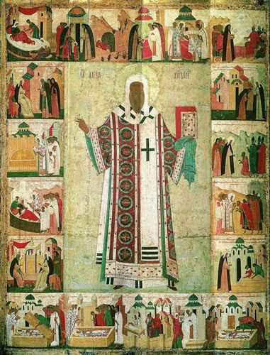 Митрополит Алексий с житием. Дионисий. 1480-е., 12x16x3 см, арт А251