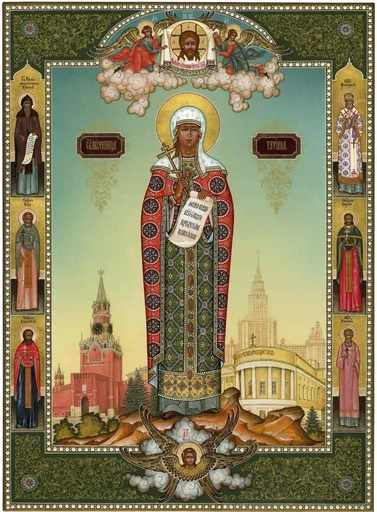 Мученица Татьяна Университетская, 7,5x10x1,8 см, арт А5827