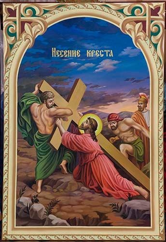 Несение Креста, 30x40x4 см, арт Ик24487