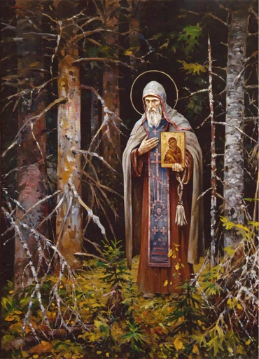 Нил Столобенский, 12x16x3 см, арт А3845