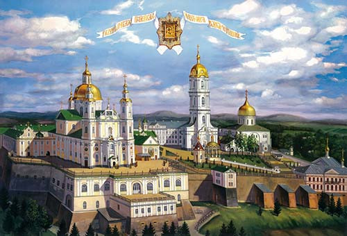 Почаевская Лавра, 30x40x4 см, арт Ик24680