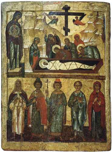 Положение во гроб с избранными святыми, 12x16x3 см, арт А541