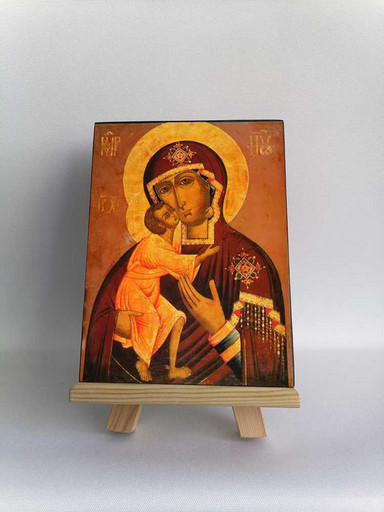 Пресвятая Богородица Феодоровская. 9x12x3 см, арт Б0178