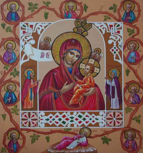 Пресвятая Богородица Тихвинская Хлебенная (Запечная), арт А475