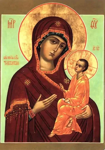 Пресвятая Богородица Тихвинская, 15x20 см, арт А7240