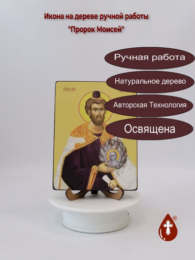 Святой Пророк Моисей, 12x16x1,8 см, арт Ид3129
