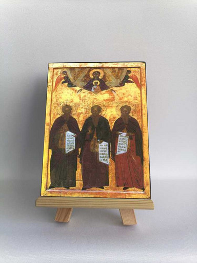 Прпп. Иоанн, Евфимий и Георгий Святогорцы, 12x16x3 см, арт Б0344