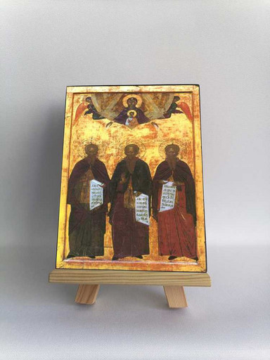 Прпп. Иоанн, Евфимий и Георгий Святогорцы, 12x16x1,8 см, арт Б0344