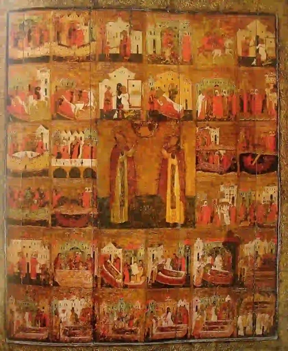 Преподобные Петр и Феврония Муромские с житием, 25x28 см, арт А7121