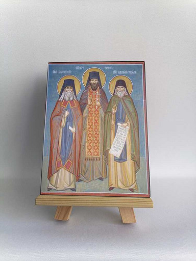 Прпп. Варсонофий, Никон, Анатолий. Монахиня Мария (Левистам), 15x20 см, арт Б0254