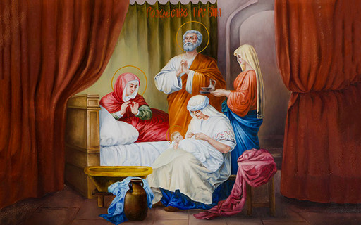 Рождество Пресвятой Богородицы, 30x40x4 см, арт Ик24766
