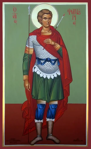 Saint Fanourios Great Martyr, 9x12x3 см, арт А7041
