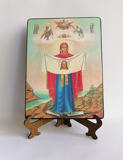 Порт-артурская икона божьей матери, 12x16x3 см, арт И7932