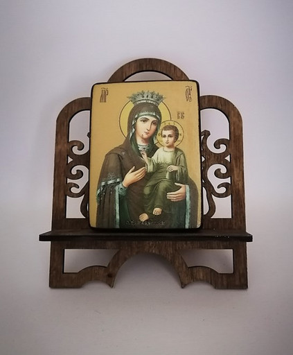 Иверская икона божьей матери, 5,7х7,6х1,8 см, арт И9363-2