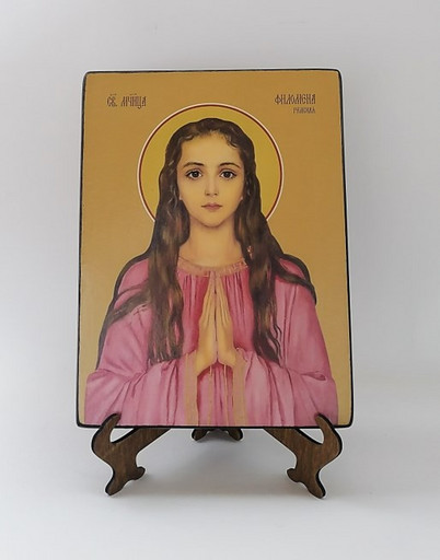 Мученица Филомена Римская, 9x12x3 см, арт Ид4507