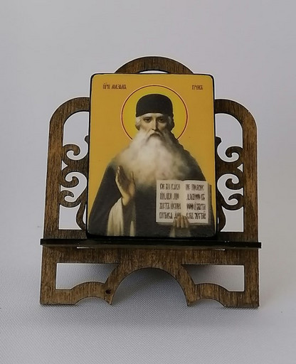 Максим Грек, преподобный, 6х8х1,5 см (Липа), арт И8396-2