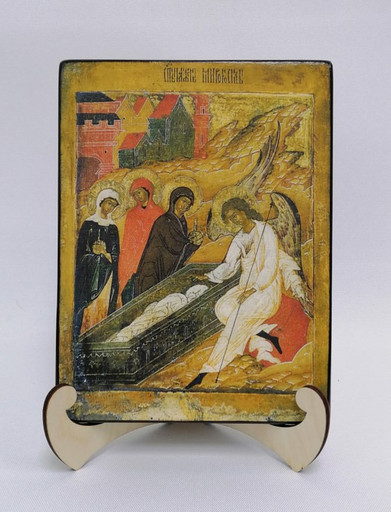 Явление Ангела женам-мироносицам (из Праздничного чина)(сер.XVII века), 7,5x10x1,8 см, арт Б0460