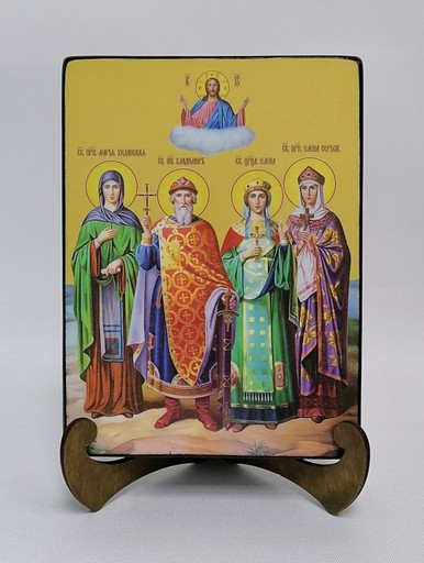 Мария, князь Владимир, царица Елена, Елена Сербская, 9x12x4 см, арт Ид5009-2 Мария, князь Владимир, царица Елена, Елена Сербская, 9x12x4 см, арт Ид5009-2