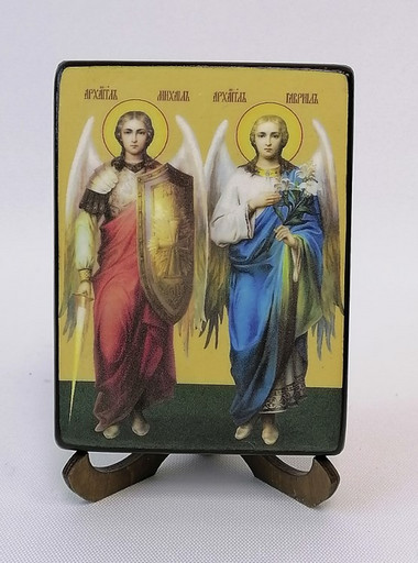 Гавриил и Михаил, архангелы, 9x12x1,8 см, арт Ид3221-2