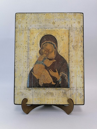 Андрей Рублёв (1360-1430) Владимирская икона Божией Матери, начало 15 века, арт A002