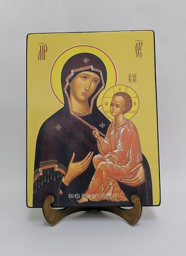 Тихвинская икона божьей матери, 21x28х3 см, арт Ид3681-2