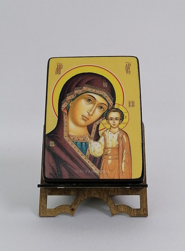 Казанская икона божьей матери, 9x12x3 см, арт Ид3370-2