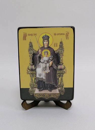 Державная икона божьей матери, 9x12х3 см, арт Ид3436-2