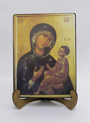 Тихвинская икона Божией Матери. 2000 год, 9x12x3 см, арт А7287-2