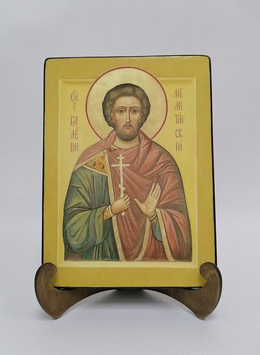 Святой мученик Валерий Мелитинский, 9x12x4 см, арт Б0277