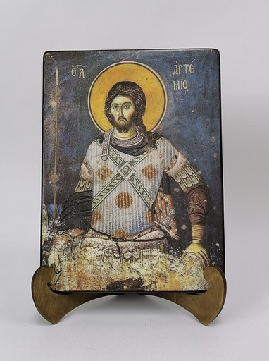 Артемий Антиохийский, св. вмч. Византия, XIV в., 15x20x1,8 см, арт А7050