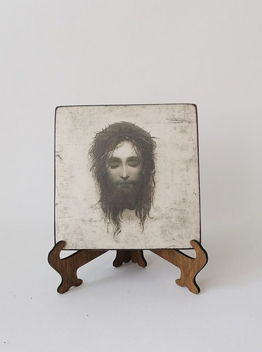 Иисус Моргающий, 12x12x1,8 см, арт И401-2