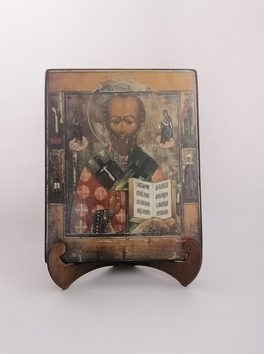 Святой Николай Чудотворец, XVIII век, 16x20x1,8 см, арт А695