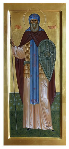 Преподобный Андрей Ослябя, воин, схимонах, 7x16x2 см (липа), арт В2275-2