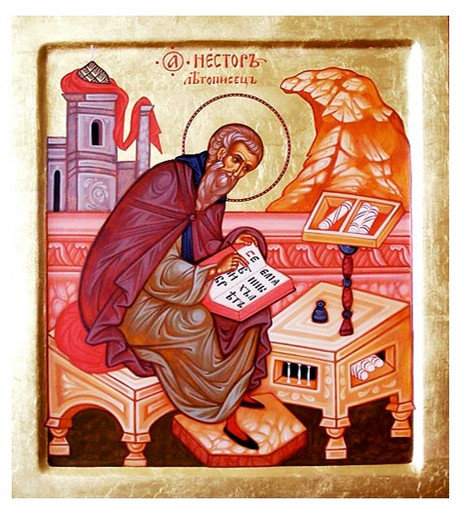 Преподобный Нестор Летописец, Печерский, 9,5x10,5x1,8 см, арт В3509