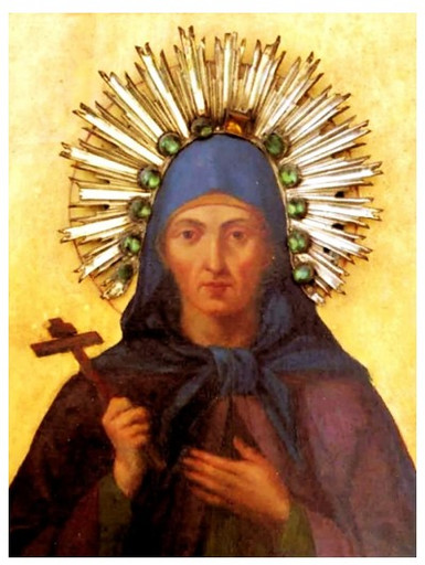 Святая Еввула Никомидийская, 9x12x1,8 см, арт В7007