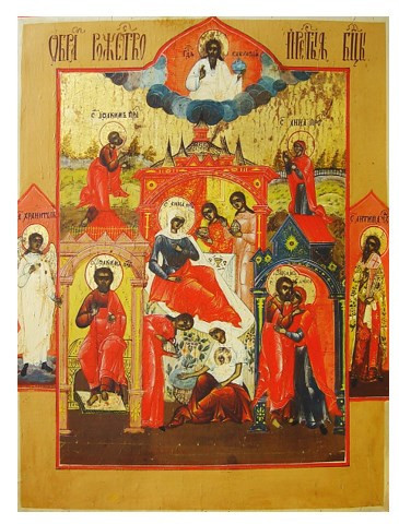 Богородица Рождество Богородицы Исааковская, 12x16x3 см, арт В2860