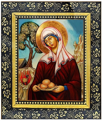 Праведная Сарра, жена ветхозаветного патриарха Авраама, 17x20x1,8 см, арт И5620