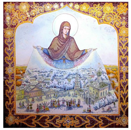 Покров Пресвятой Богородицы, 25x28 см, арт И9521-4