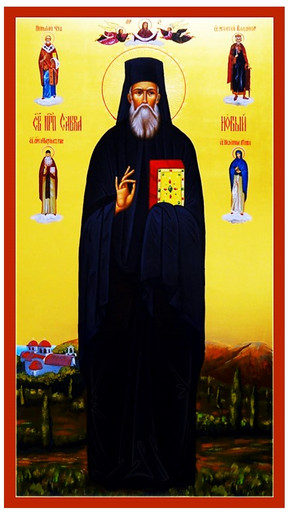Преподобный Савва Новый, иеромонах, 11x20x1,8 см, арт В5714